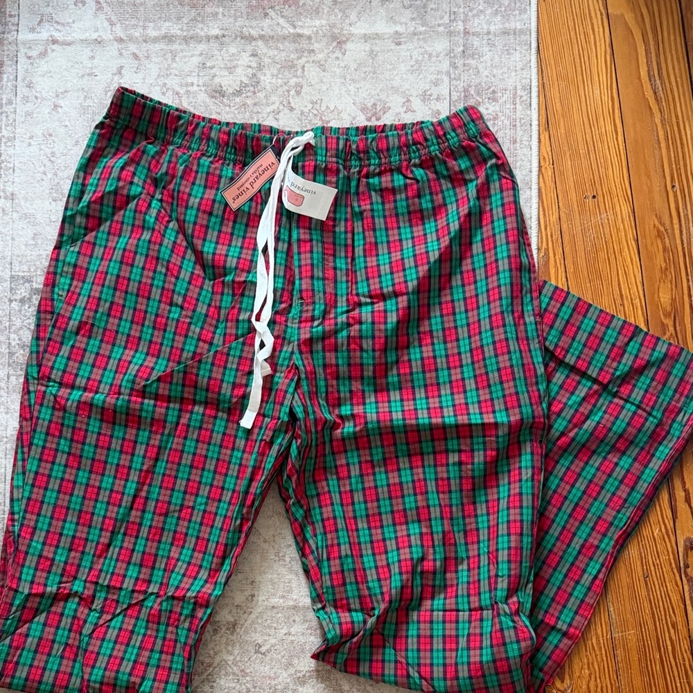 Mens Vineyard Vines Plaid Pajama pants M NWT